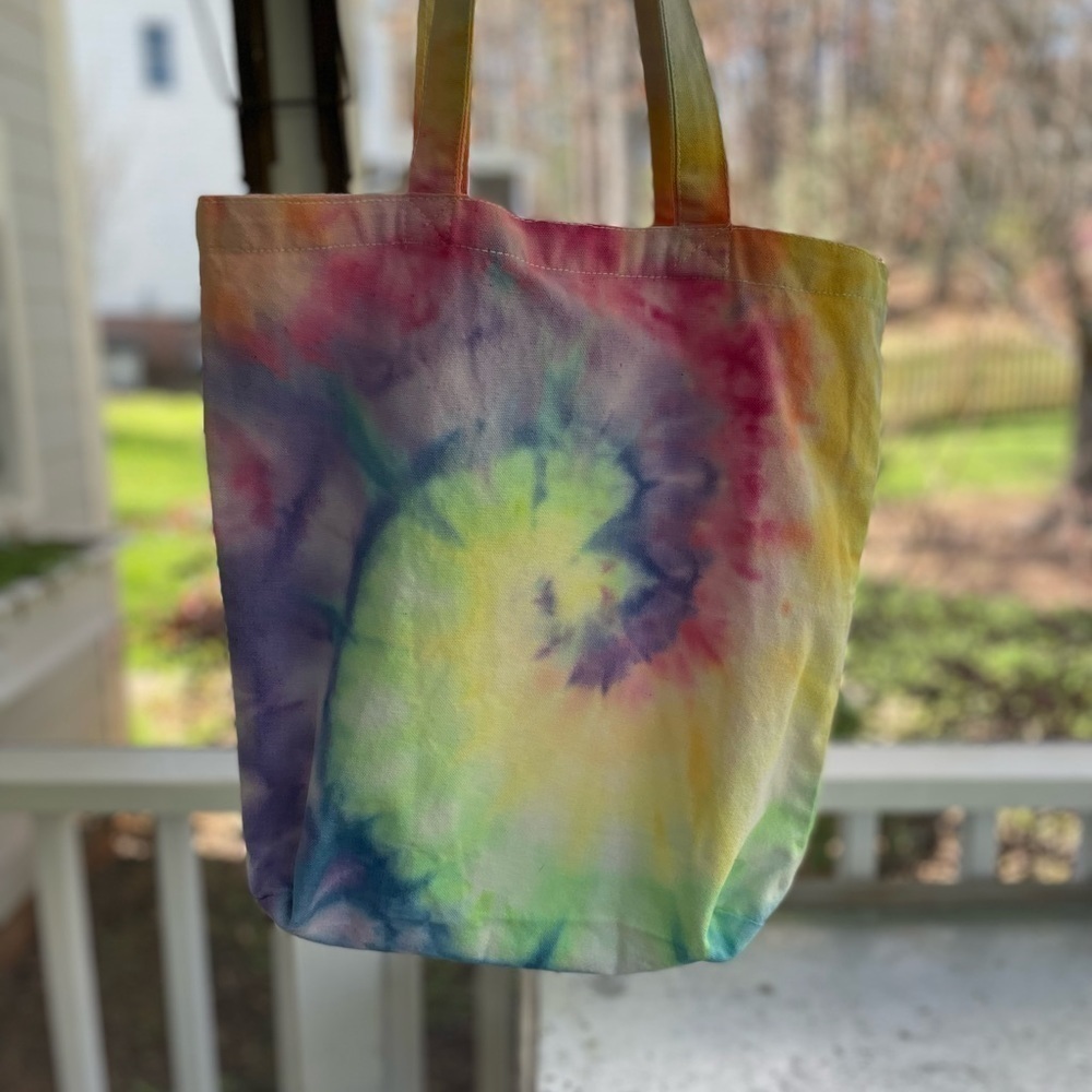 Beautiful tie dye canvas bags!  Unique & strong Hand Crafted